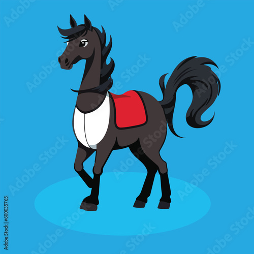 a cartoon horse illustration art