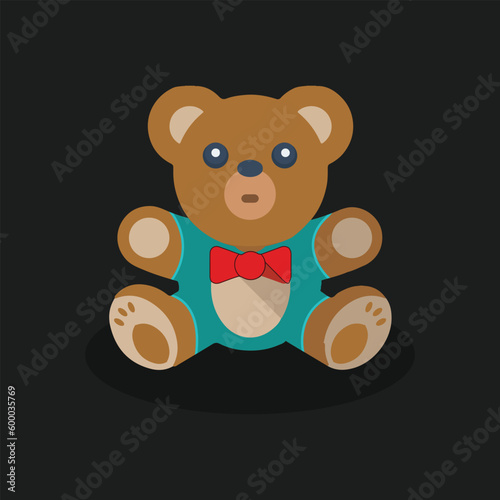 a teddy bear cartoon illustration