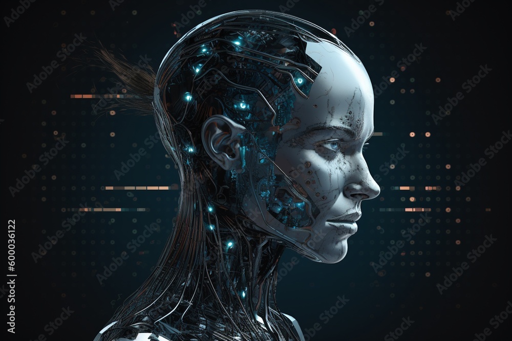 Advanced Artificial Intelligence Robot Created with Generative AI Advanced Artificial Intelligence Robot Created with Generative AI