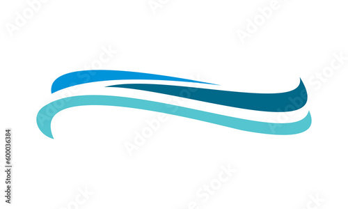 blue water wave vector logo.
