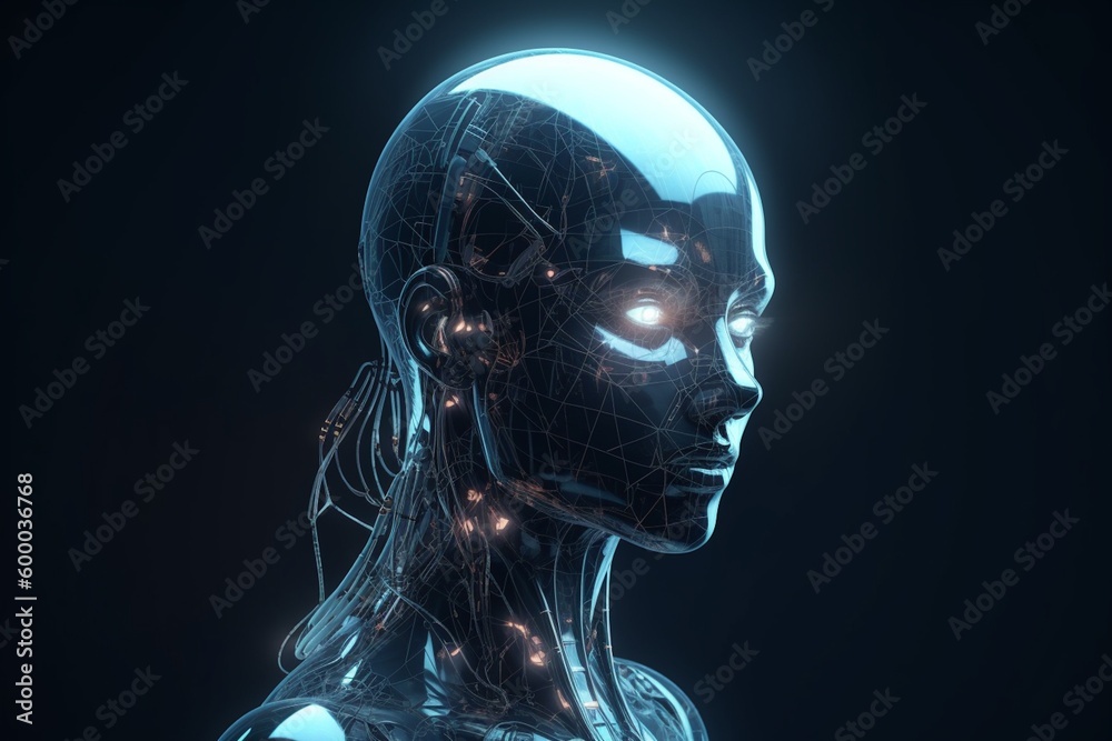 Advanced Artificial Intelligence Robot Created with Generative AI Advanced Artificial Intelligence Robot Created with Generative AI
