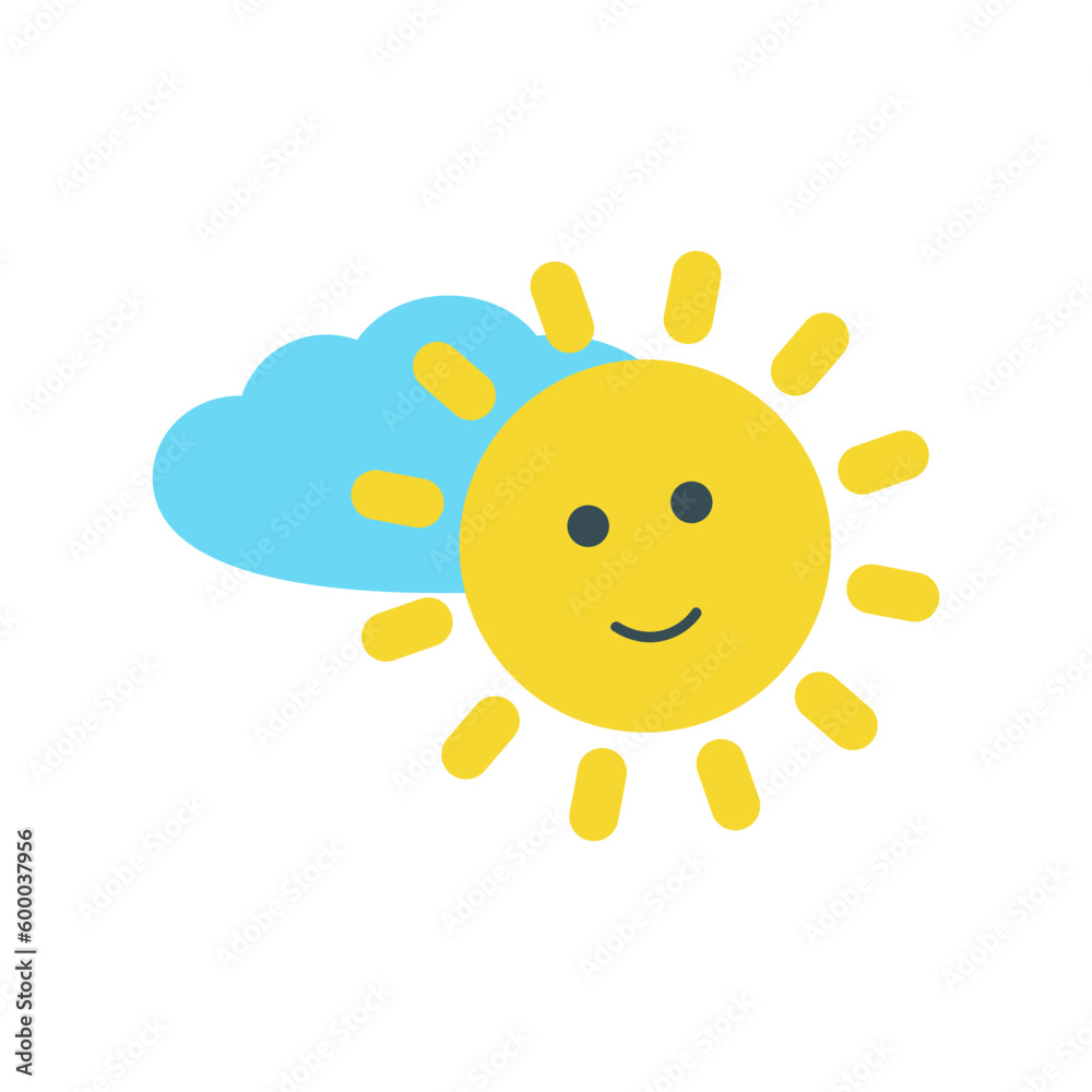 Gardening and horticulture tools.The sun and cloud. Flat design on white background. Vector illustration. Gardening and horticulture tools.The sun and cloud. Flat design on white background. Vector illustration.