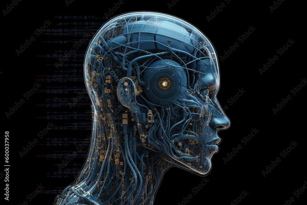 Advanced Artificial Intelligence Robot Created with Generative AI