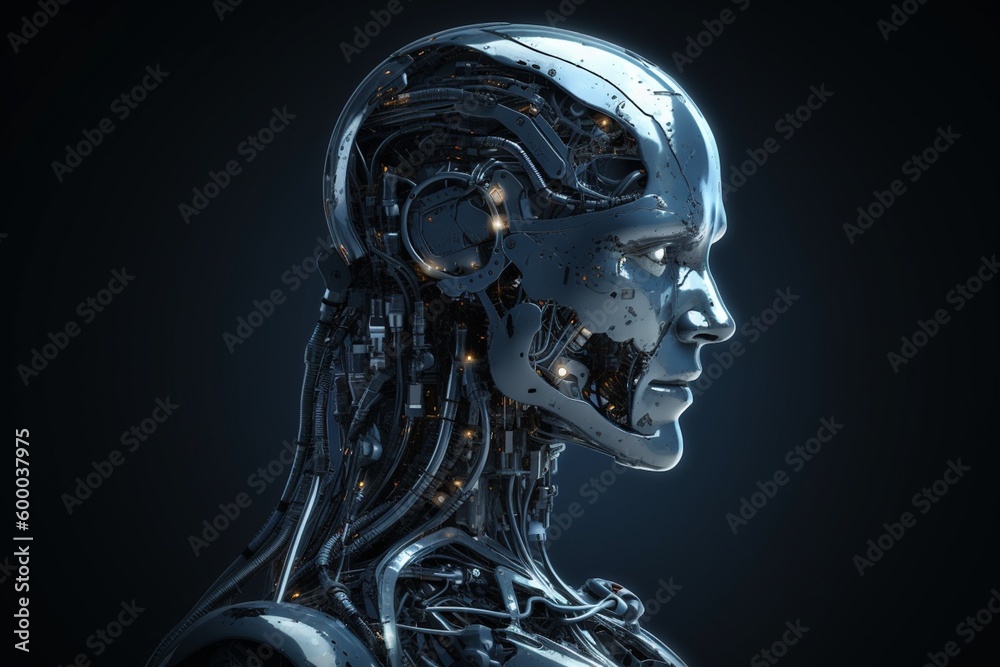 Advanced Artificial Intelligence Robot Created with Generative AI Advanced Artificial Intelligence Robot Created with Generative AI