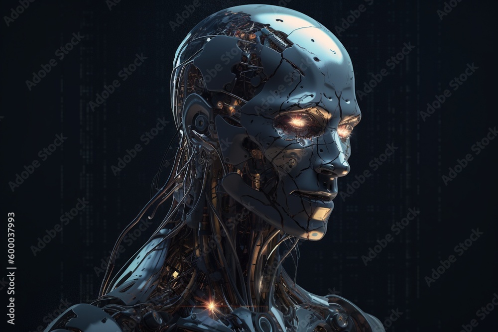 Advanced Artificial Intelligence Robot Created with Generative AI Advanced Artificial Intelligence Robot Created with Generative AI