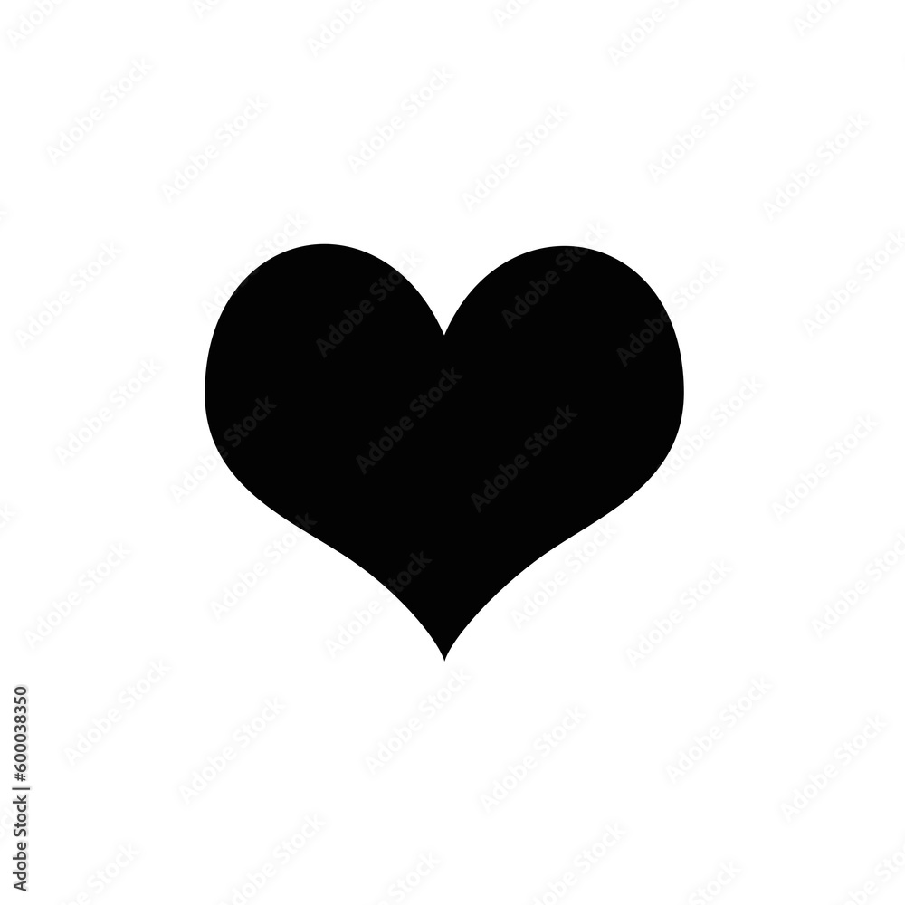 black heart icon isolated on white black heart icon isolated on white