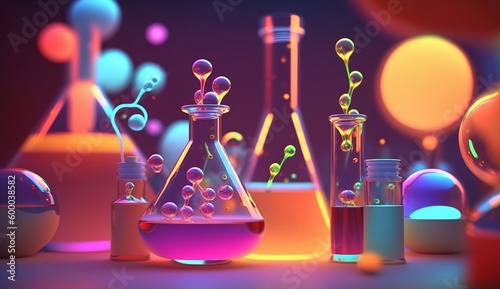 Vibrant Science Laboratory Equipment: Exploring Colorful Discoveries