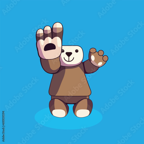 a teddy bear cartoon illustration