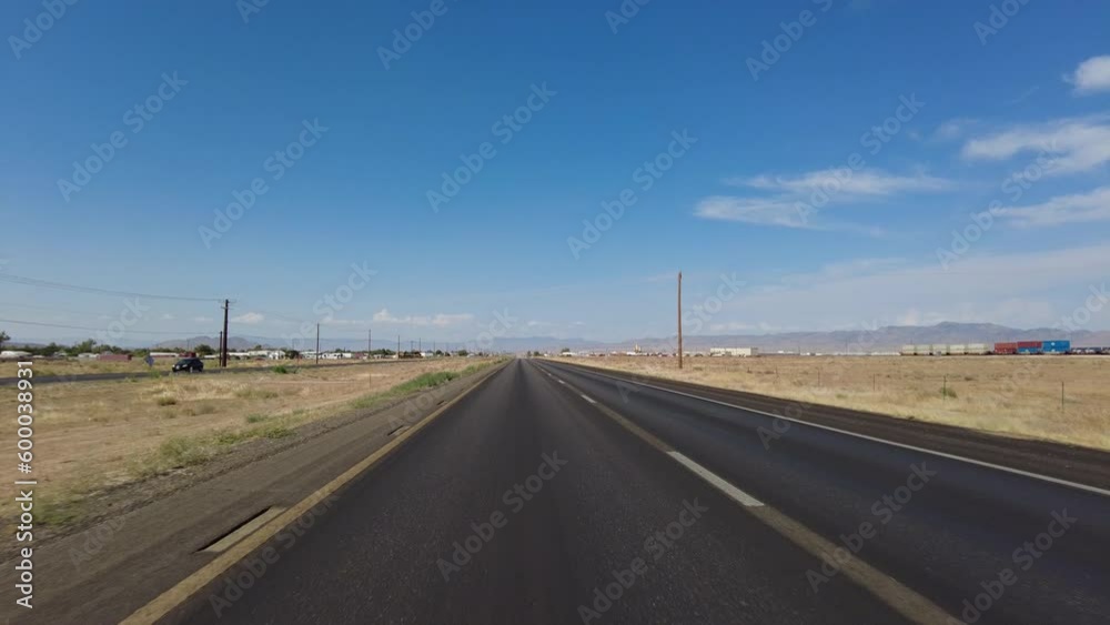 Driving Plate Route 66 Kingman Arizona Eastbound Multicam Set 17 Front View USA Driving Plate Route 66 Kingman Arizona Eastbound Multicam Set 17 Front View USA