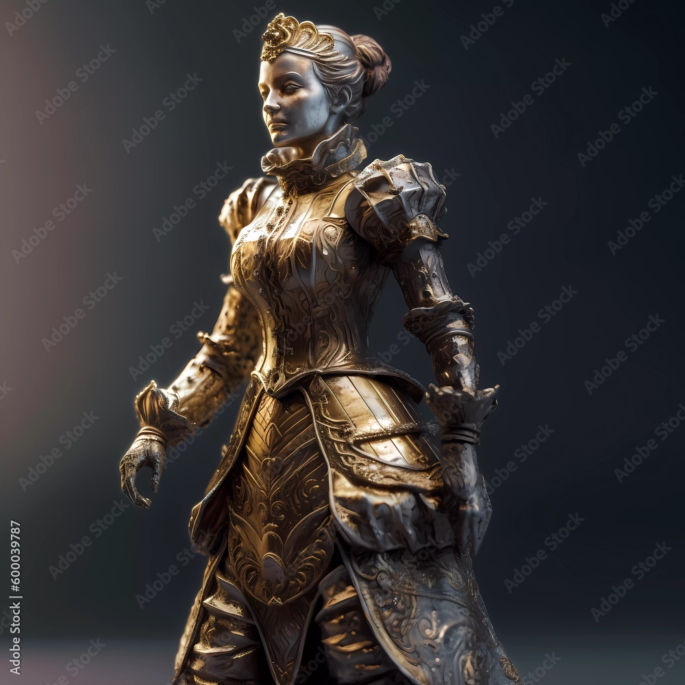 RPG statue of a mage, Generative Ai RPG statue of a mage, Generative Ai