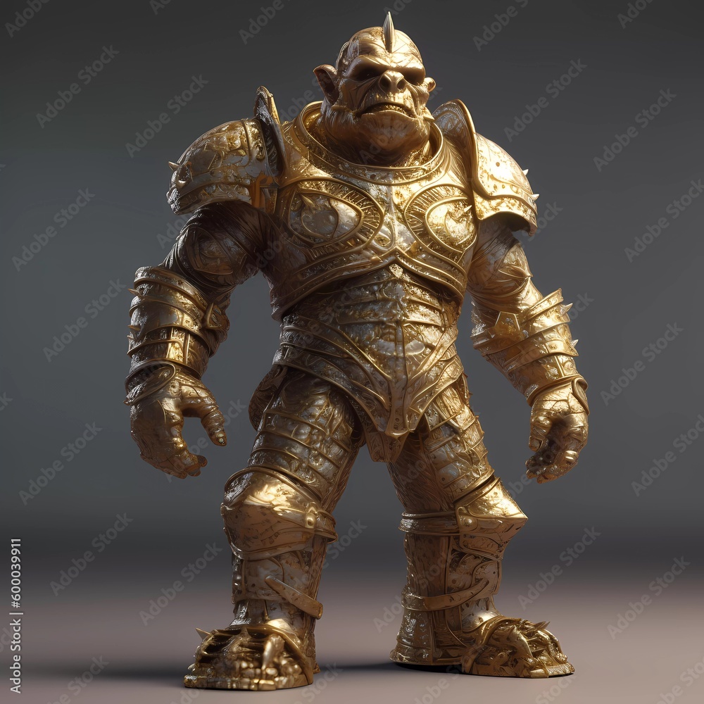 RPG statue of an Orc, Generative Ai RPG statue of an Orc, Generative Ai