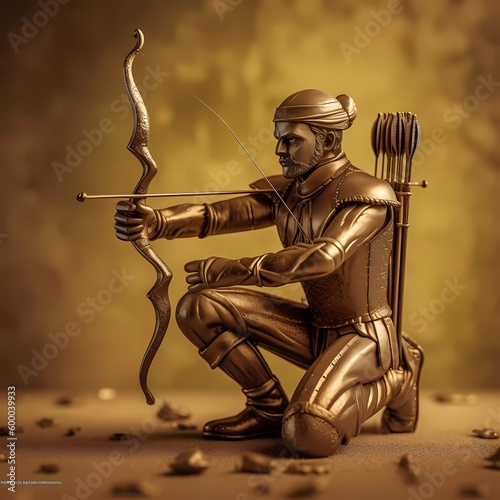 RPG statue of an Archer, Generative Ai