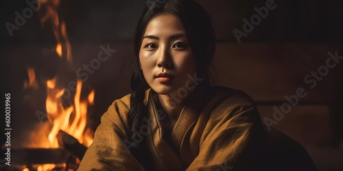 portrait of a Korean girl, Generative Ai