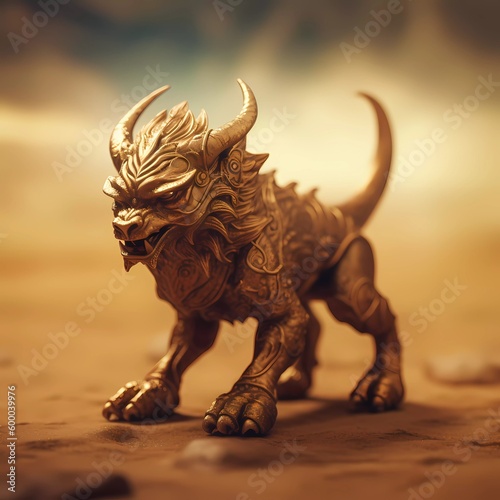 A golden angry Chimera, Generative Ai