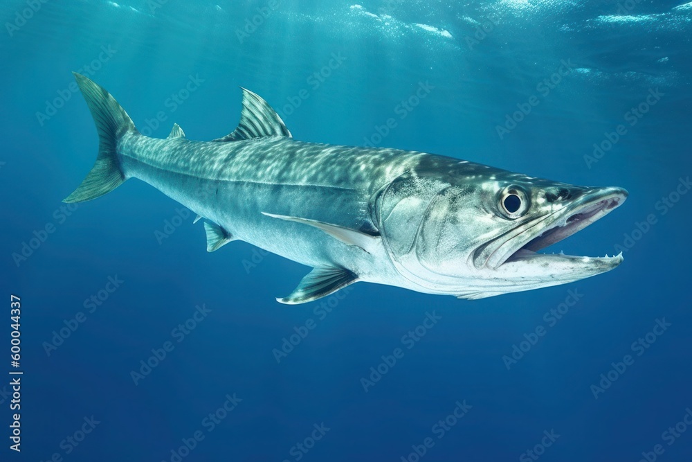 Fototapeta premium Barracuda Fish. Generative AI