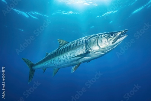 Barracuda Fish. Generative AI © vector image