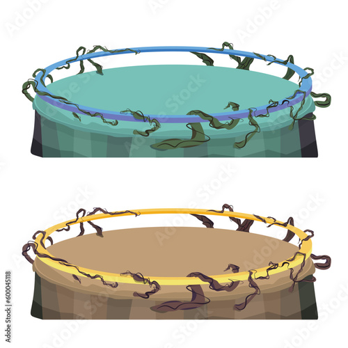 Platform roots arena ring gold plate. Desiqkn.