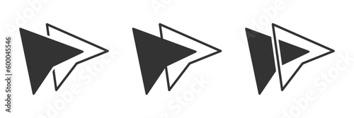 Computer mouse cursor symbols with an add or copy vector icons