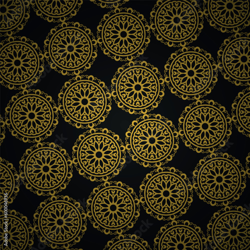 seamless pattern with golden rings