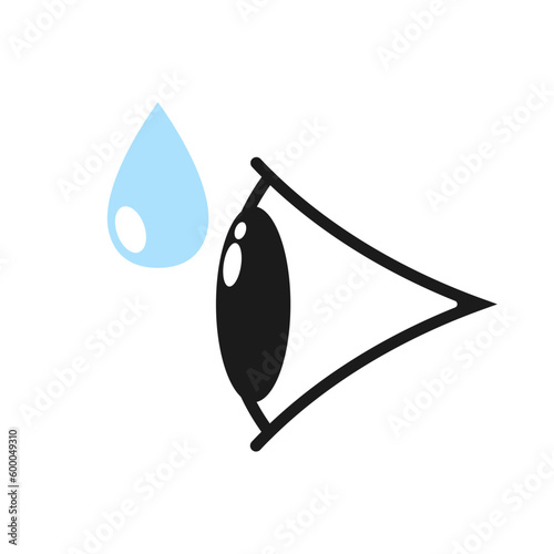 Eye drops. Stock vector. Eye drops icon isolated vector.