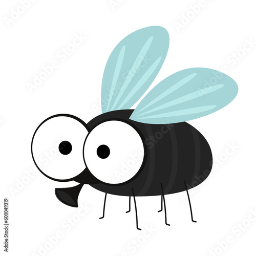 Fly cartoon vector. fly cartoon on white background.