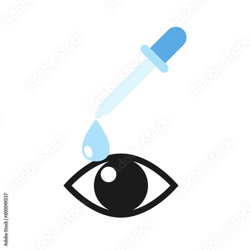 Eye drops. Stock vector. Eye drops icon isolated vector.