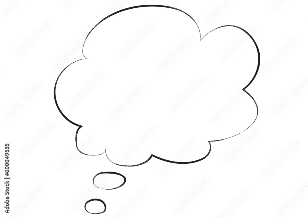 手書き鉛筆線画風の吹き出し 手書き鉛筆線画風の吹き出し