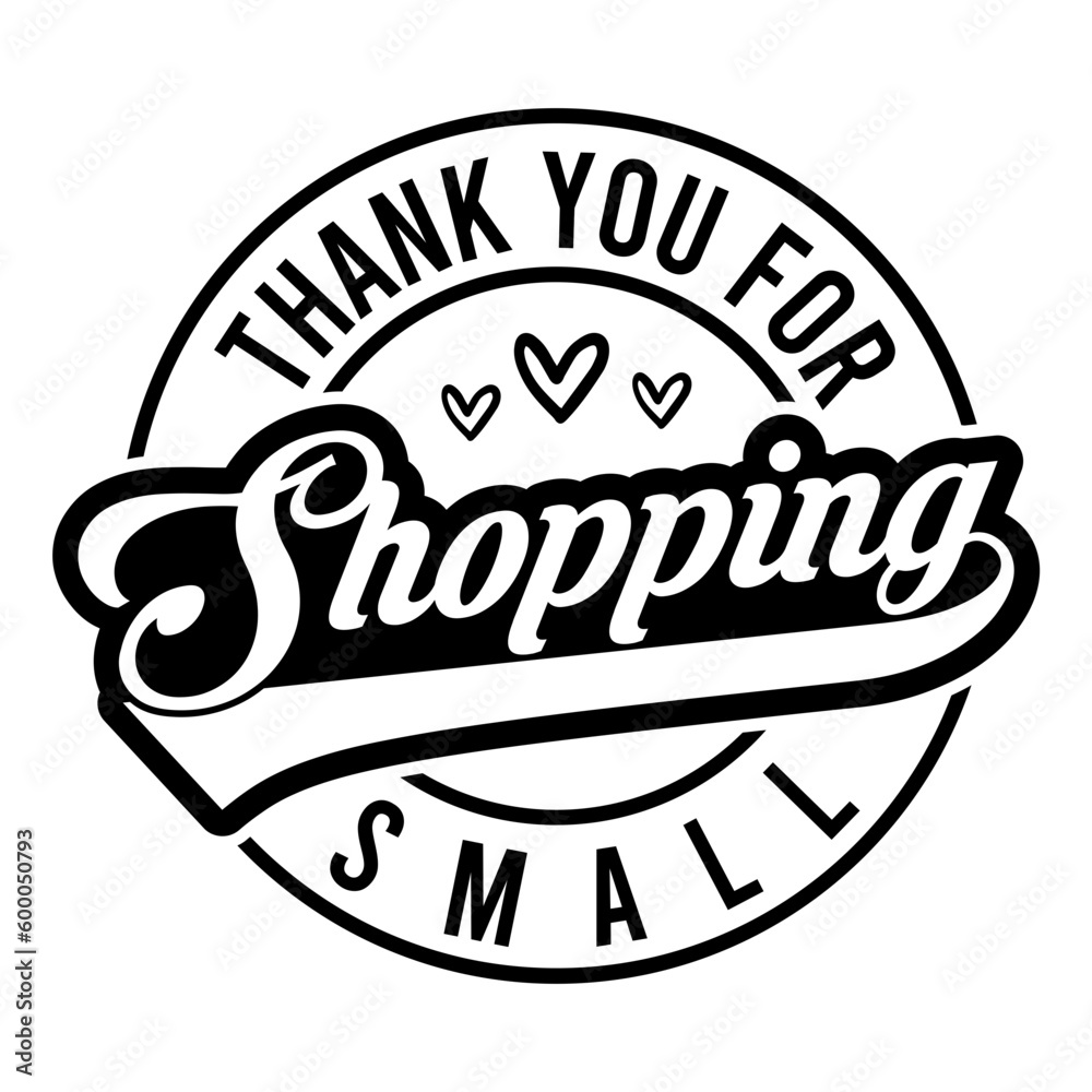 Thank You For Shopping Small Svg