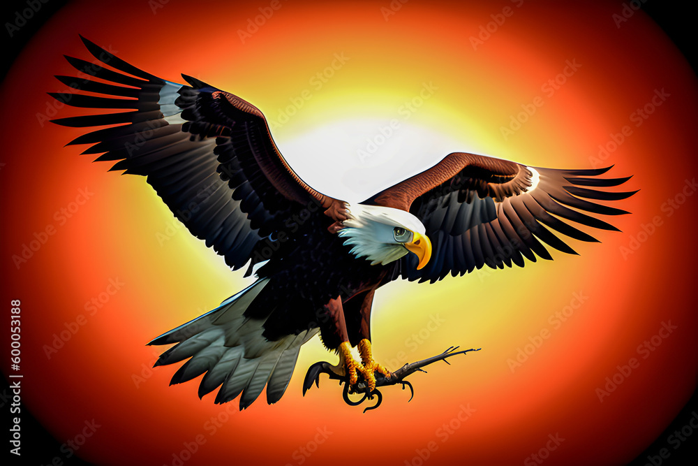 Fototapeta premium bald eagle, artificial intelligence created