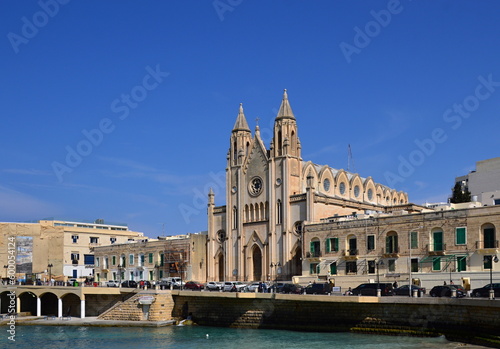 Historical Church in the Town Sliema on the Island Malta