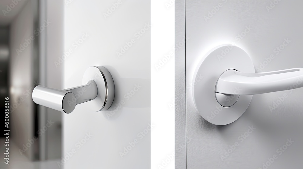 Special modern chrome door handle so that even the smallest parts radiate elegance. Generative AI Technology Special modern chrome door handle so that even the smallest parts radiate elegance. Generative AI Technology