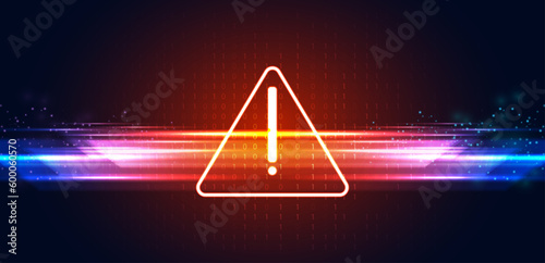Abstract Risk Warning Symbol Danger Concept Background Speed Background Computer hacking, warning, being invaded by viruses, spyware, malware, trojans