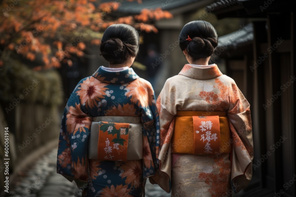 着物を着た二人の日本人女性:AI作品
着物を着た二人の日本人女性:AI作品