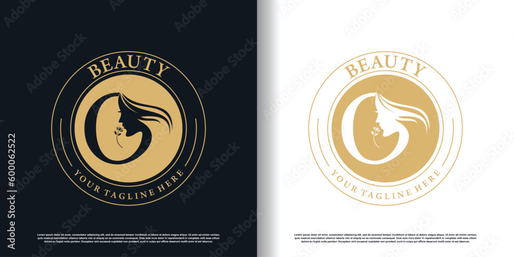 initial o logo design with beauty women icon and creative concept premium vector initial o logo design with beauty women icon and creative concept premium vector