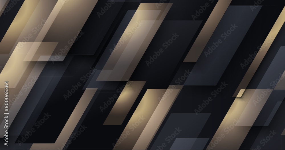Abstract black and gold diagonal geometric lines shapes with a luxury ...