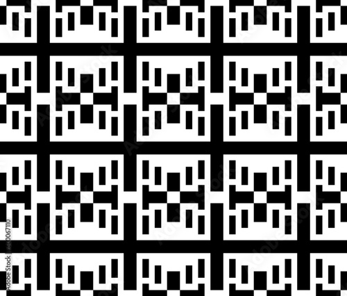 black and white seamless pattern backgound wallpaper textile tag line
 data bar  coad line lable. 