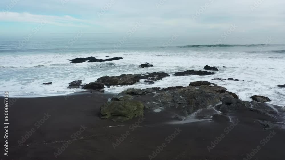Large rocks on the coast of Chile near the city of Constitucion Large rocks on the coast of Chile near the city of Constitucion