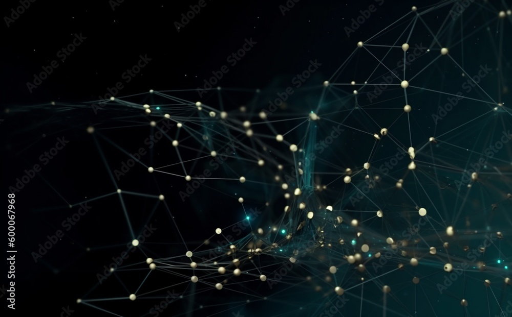 Fototapeta premium background network cyberspace ai connection digital line technology futuristic light security. Generative AI.