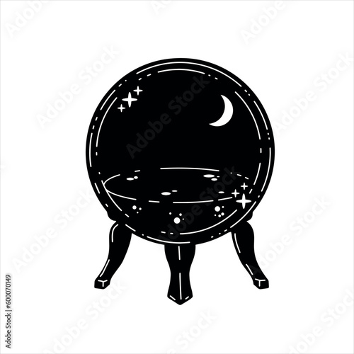Magic crystal ball. Mystical and magical ritual. Spiritual mystery future teller. Astrology and fortune.