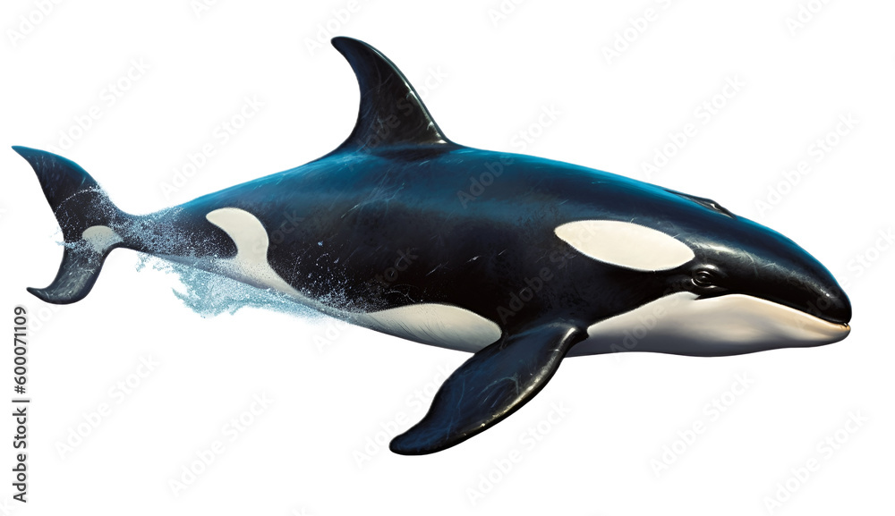 Obraz premium whale isolated on transparent background. 3D render.