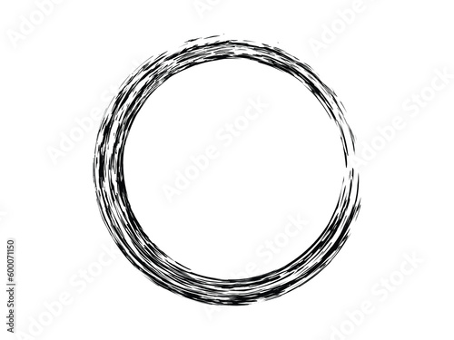 Grunge circle made of black ink.Grunge circle made of black paint.Grunge oval element.