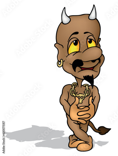 Funny Devil with his Legs C...