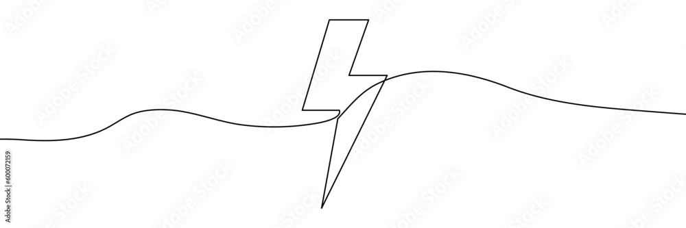 bolt electric in continuous line drawing style bolt electric in continuous line drawing style