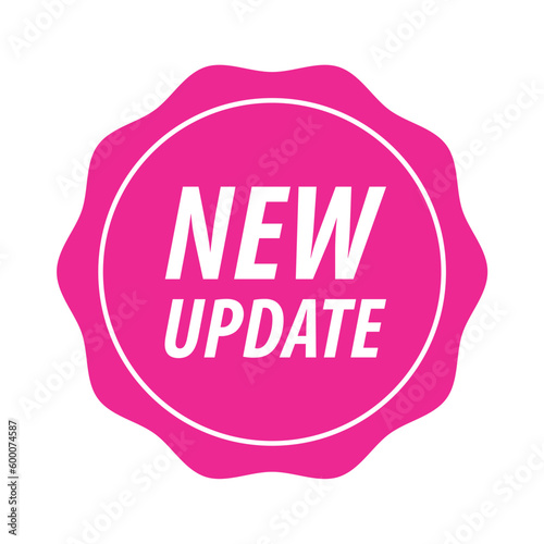 Vector illustration Modern label New update. Web banner element.