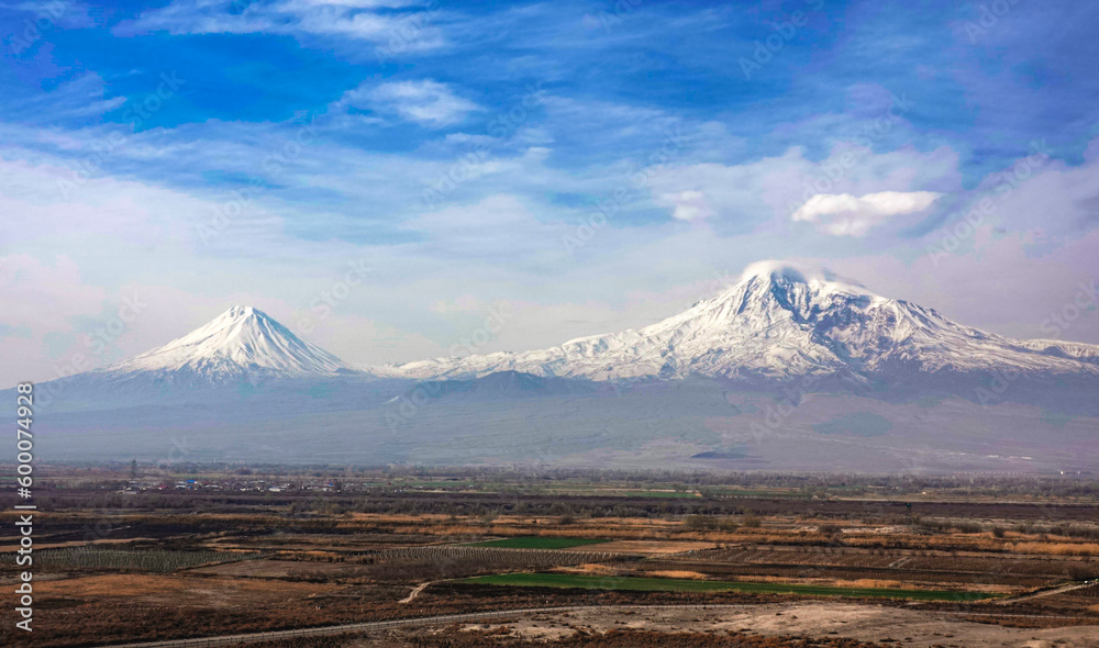 Panoramic view of the Ararat mountain
