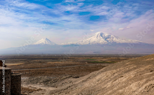 Panoramic view of the Ararat mountain