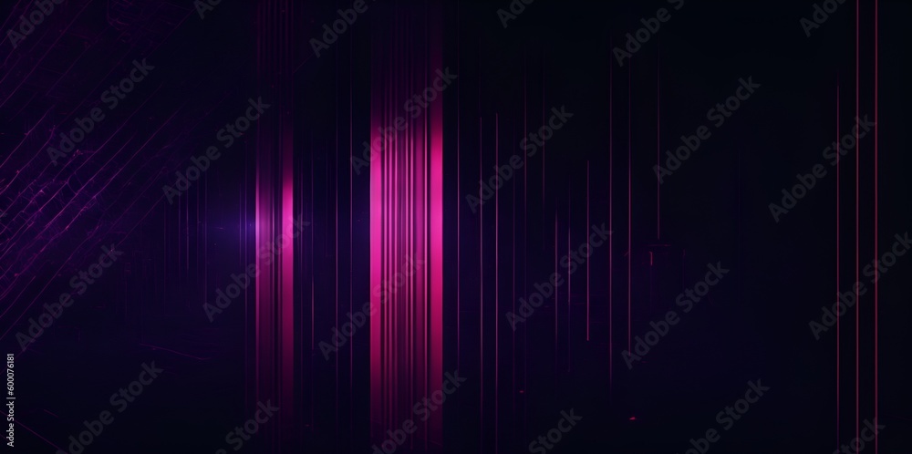Pink and purple lines on a dark background light and shadow abstract background. 