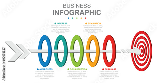 Infographic business template. Modern Sales funnel diagram, presentation vector infographic.