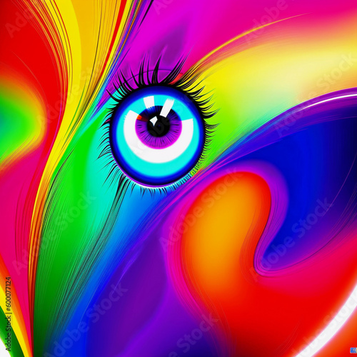 abstract background with rainbow