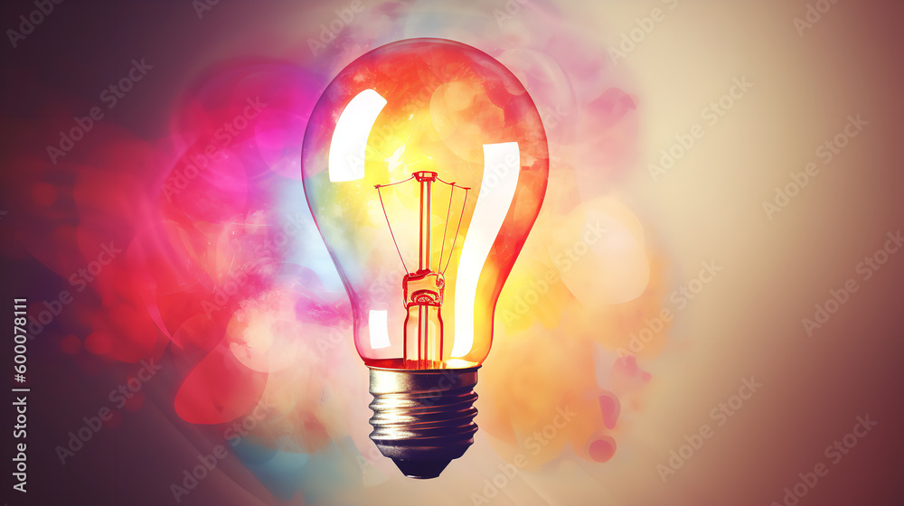 light bulb on red background light bulb on red background